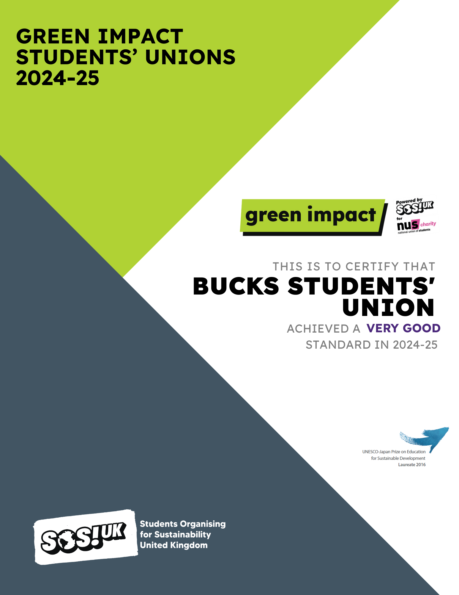 Sustainability at Bucks