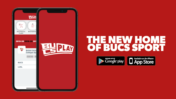 BUCS Play available on Google Play and Apple App store