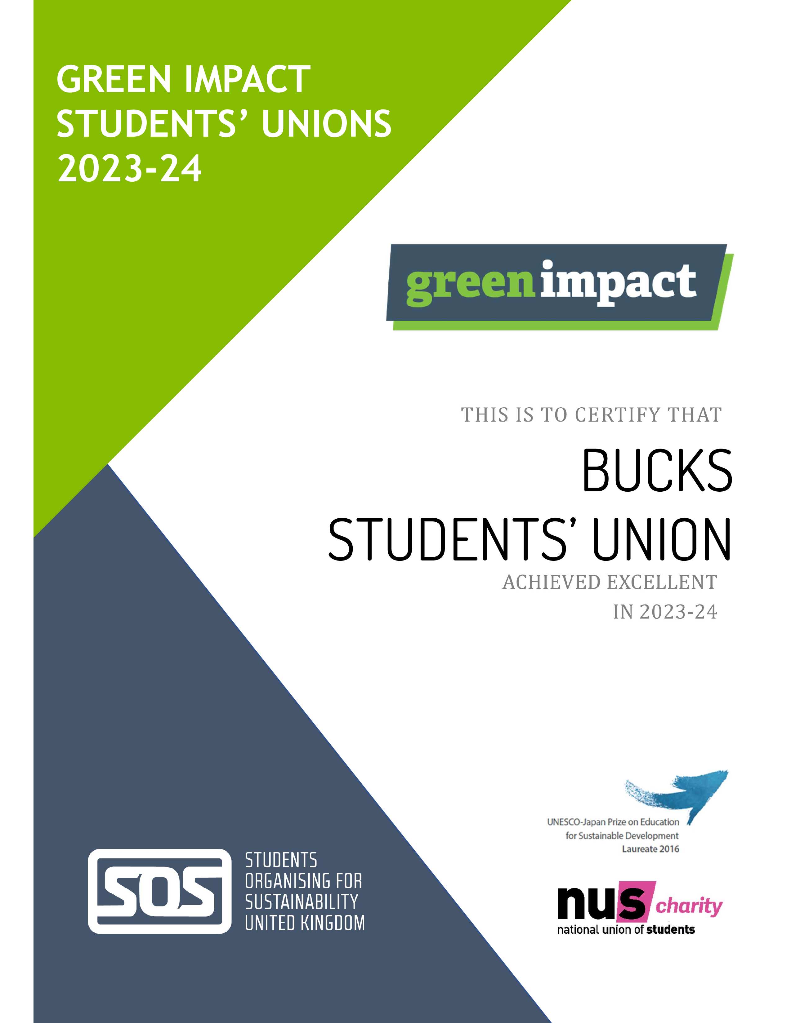 Sustainability at Bucks