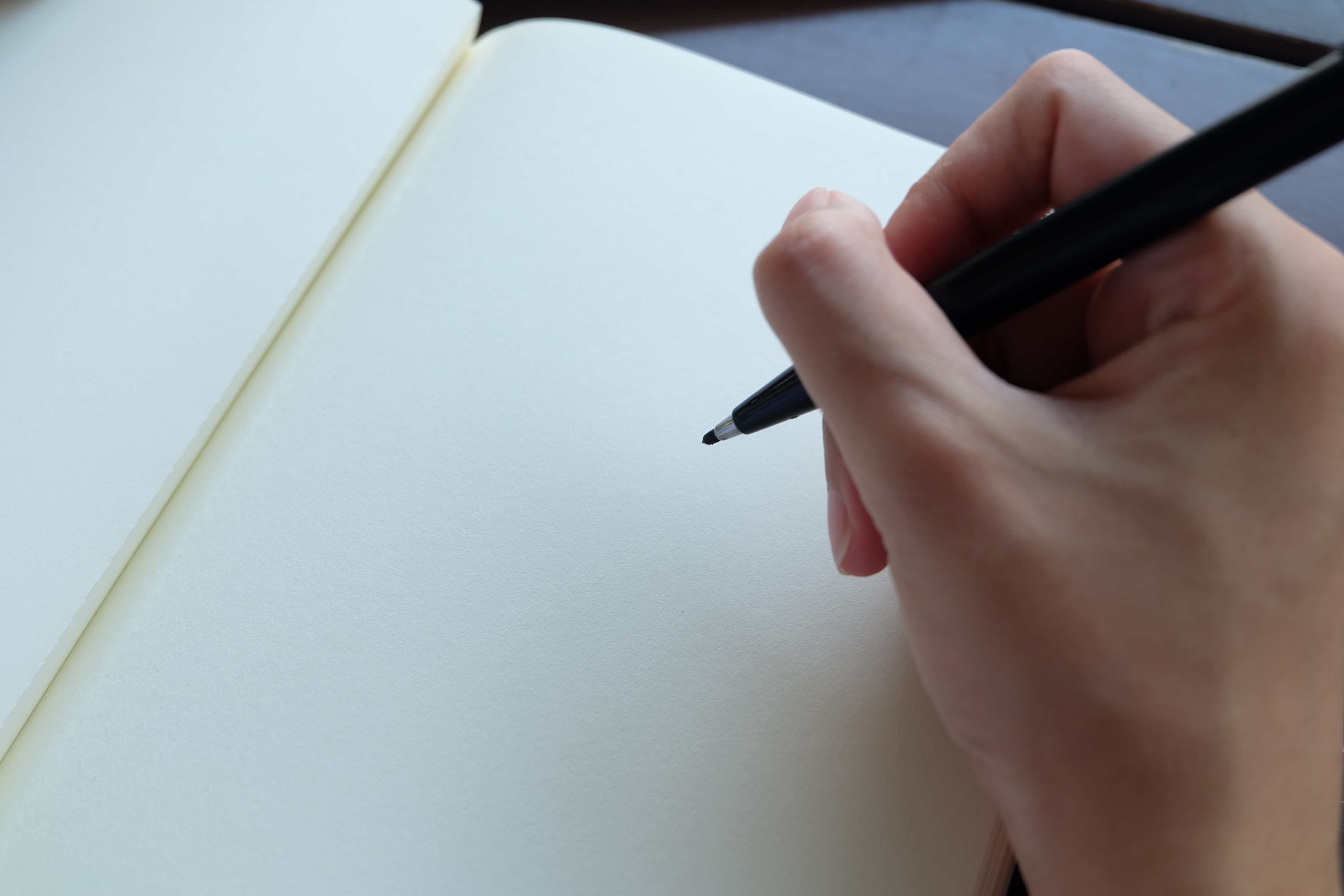 Notebook and pen - taking notes