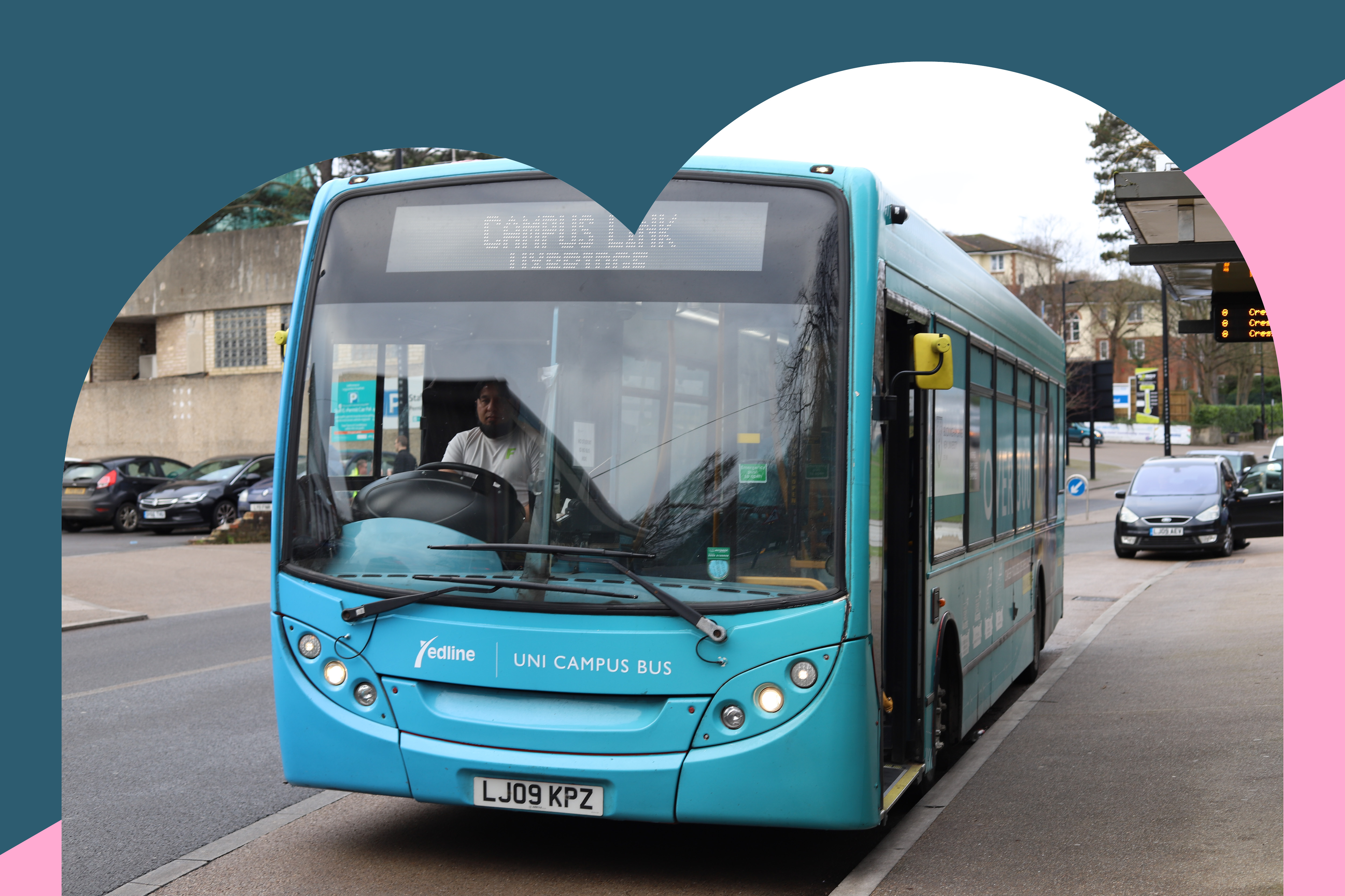 Shuttle bus between our campuses - for free use by students and staff